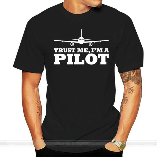 Fashion Unisex T-shirt Plane Flying  Aviation shirt