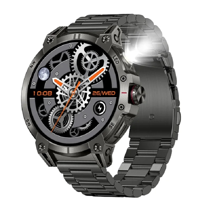 Smart Watch Men Large Battery LED Flashlight Compass