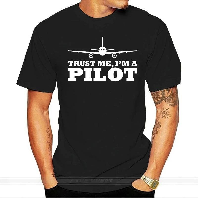 Fashion Unisex T-shirt Plane Flying Aviation shirt