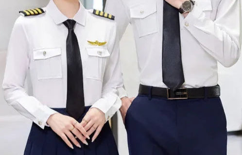 Long Sleeve Professional Pilot Shirt For Men And Women Uniform