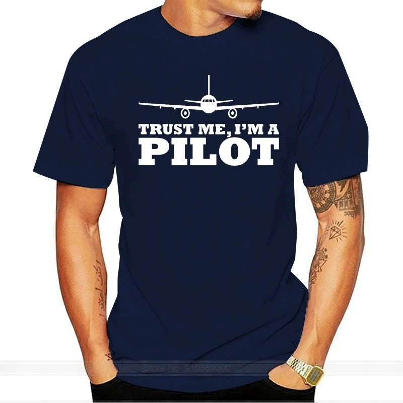 Fashion Unisex T-shirt Plane Flying Aviation shirt