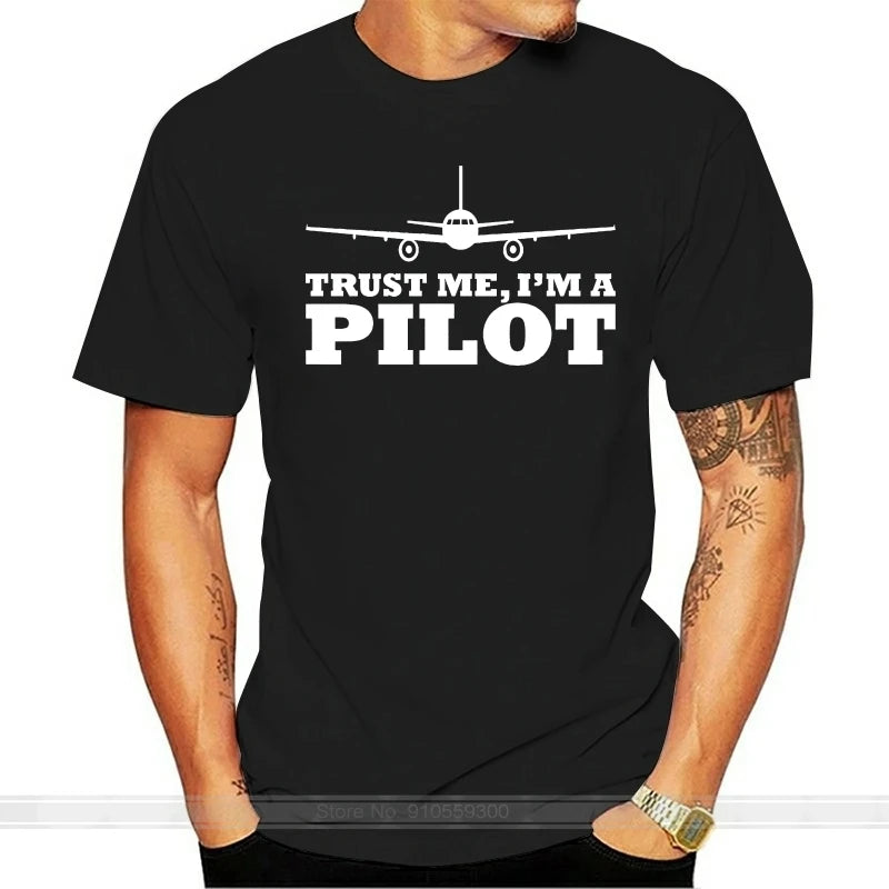 Fashion Unisex T-shirt Plane Flying  Aviation shirt
