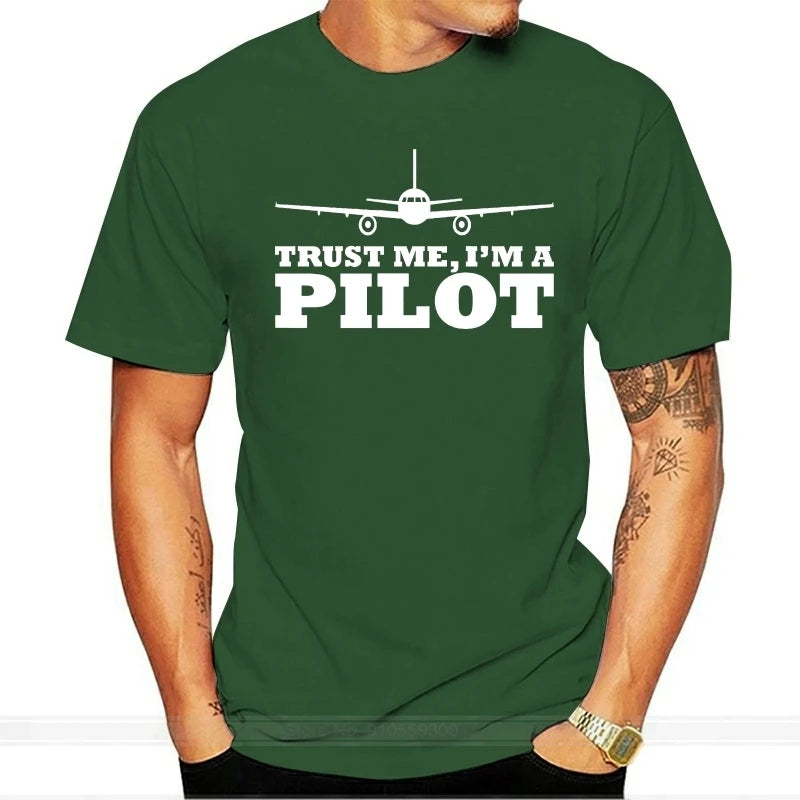Fashion Unisex T-shirt Plane Flying  Aviation shirt