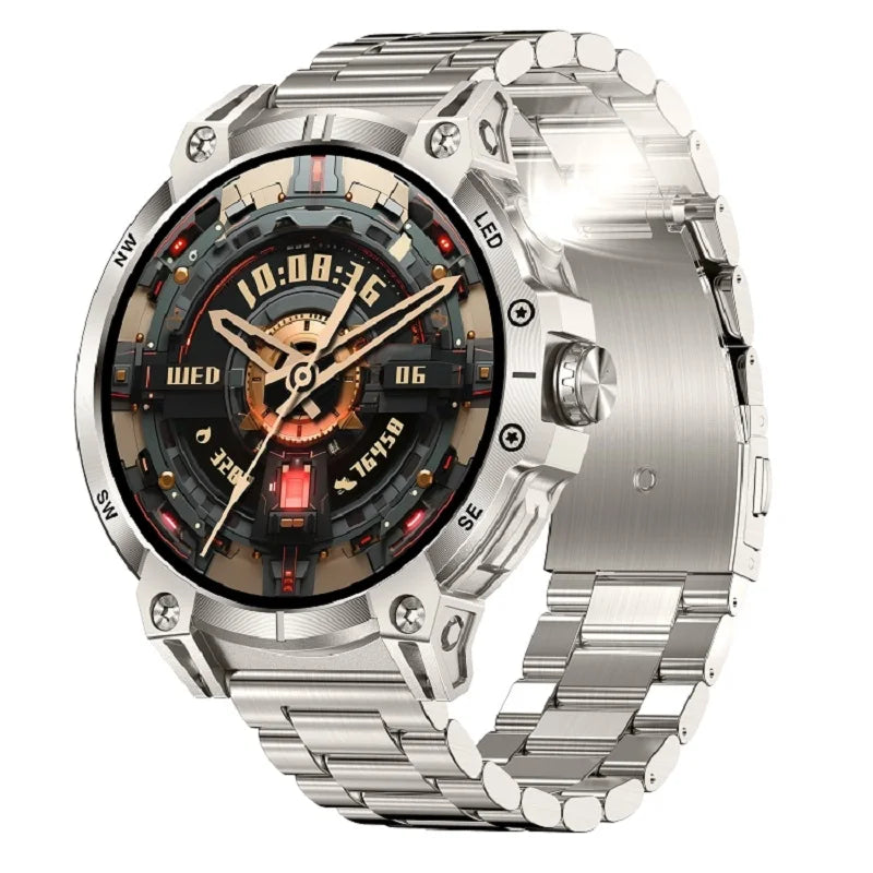 Smart Watch Men  Large Battery LED Flashlight Compass